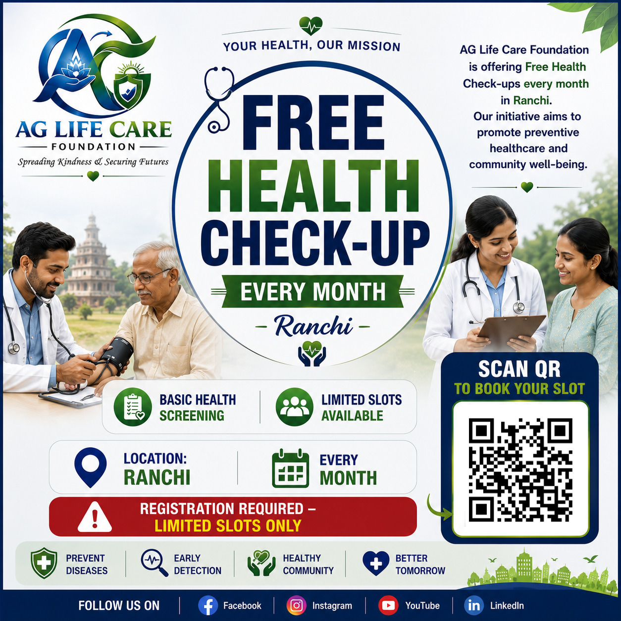 Free Health Check-Up Every Month Ranchi